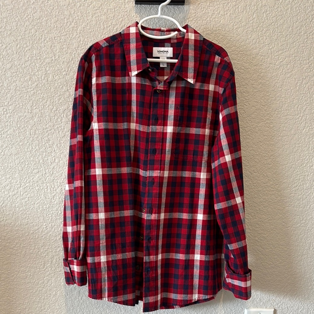 Boy’s Red Plaid Long sleeve Shirt